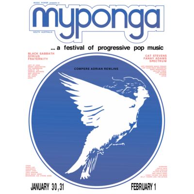 Original Myponga 1971 Music Festival Poster Design  Thumbnail